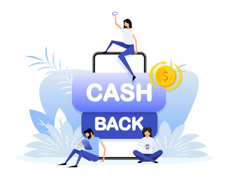 Cash back people, great design for any purposes. Financial investmentのイラスト素材