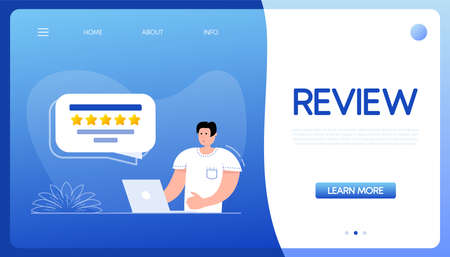 Consumer review people. Icon for banner design. Vector illustration.のイラスト素材