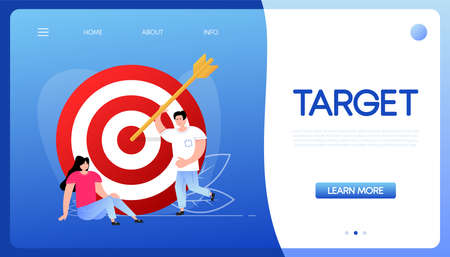 Target people. Social media marketing. Vector, illustration.のイラスト素材