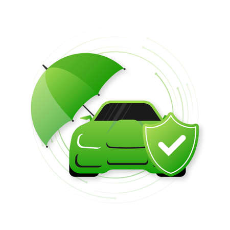 Car Insurance concept. Insurance policy. Money Guarantee. Vector illustration.のイラスト素材