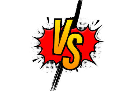 Versus logo vs letters for sports and fight competition. Battle vs matchのイラスト素材