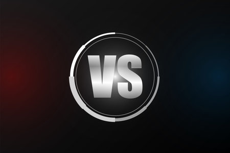 Versus  vs letters for sports and fight competition. Battle vs matchのイラスト素材