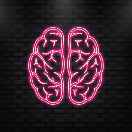 Human brain medical. Internal organ. Neural network. Brainstorming, idea.のイラスト素材