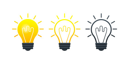 Light Bulb. Creativity idea. Solution, business strategy.のイラスト素材
