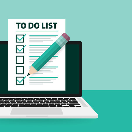 To do list clipboard. Check mark. Work planning or schedule. Vector illustration.のイラスト素材