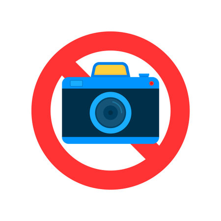 No photo sign. No photographing. Digital photo camera