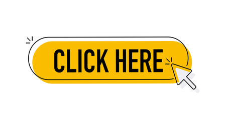 Click here button with hand pointer clickingのイラスト素材