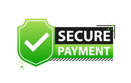 Secure payment label. Maximum security and reliability when paying onlineのイラスト素材