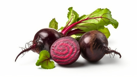 Beetroot isolated on white background. Generative AIの素材
