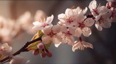 Banner. Cherry blossoms. Generative AIの素材