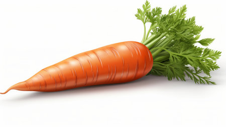 Fresh carrot isolated on white background. Generative AIの素材