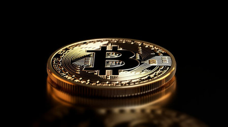Cryptocurrency bitcoin the future coin. Generative AIの素材
