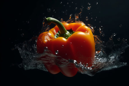 Fresh bell pepper. Generative AIの素材