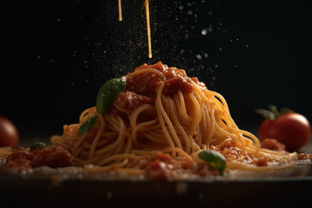 Classic italian spaghetti pasta. Generative AIの素材