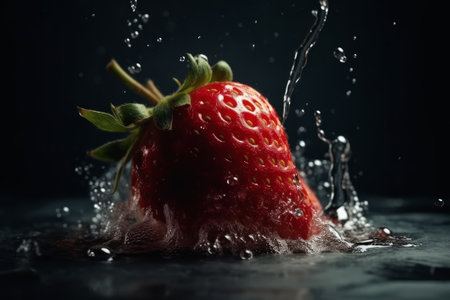 Red berry strawberry. Generative AIの素材
