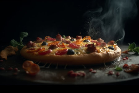 Fresh Homemade Italian Pizza. Generative AIの素材