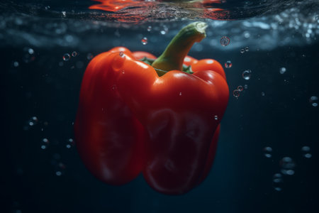 Fresh bell pepper. Generative AIの素材
