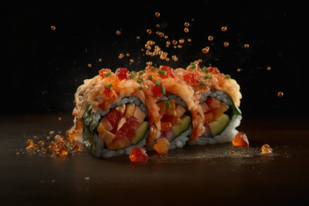 Sushi roll set. Generative AIの素材
