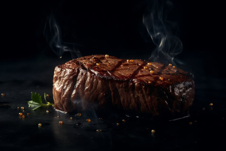 Grilled Beef Steak. Generative AIの素材