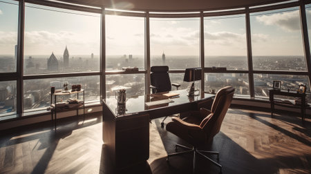 Modern Office interiors. Generative AIの素材