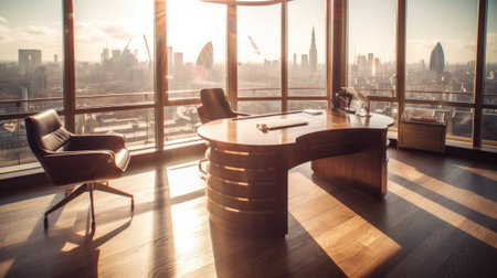 Modern Office interiors. Generative AIの素材