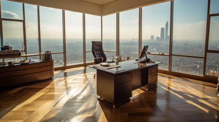 Modern Office interiors. Generative AIの素材