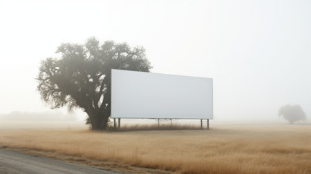 Outdoor billboard mockup, outdoor outdoor advertising poster. Generative AIの素材