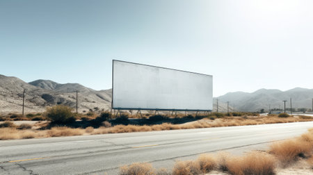 Outdoor billboard mockup, outdoor outdoor advertising poster. Generative AIの素材