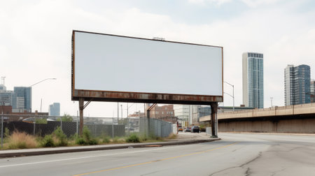 Outdoor billboard mockup, outdoor outdoor advertising poster. Generative AIの素材