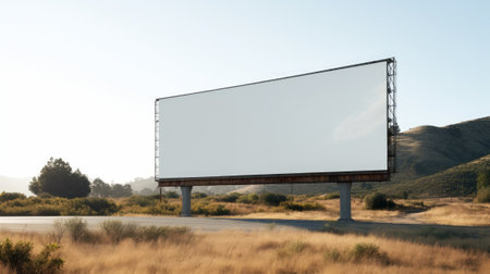 Outdoor billboard mockup, outdoor outdoor advertising poster. Generative AIの素材