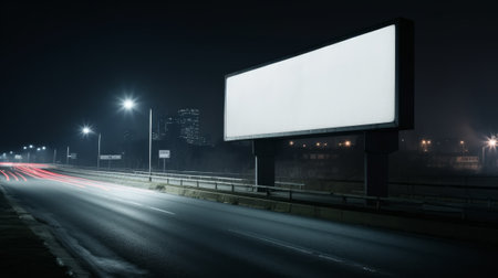 Outdoor billboard mockup, outdoor outdoor advertising poster. Generative AIの素材