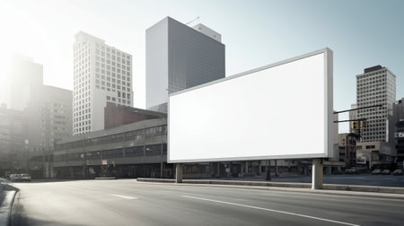 Outdoor billboard mockup, outdoor outdoor advertising poster. Generative AIの素材