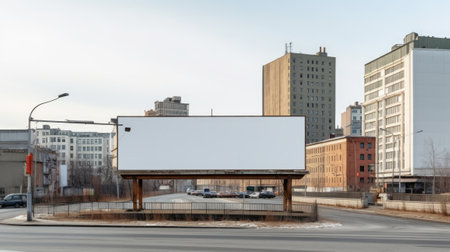 Outdoor billboard mockup, outdoor outdoor advertising poster. Generative AIの素材