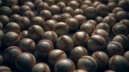 background of baseballs ball. Generative AIの素材