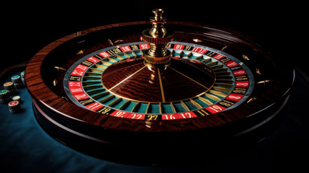 The casino roulette wheel. Generative AIの素材