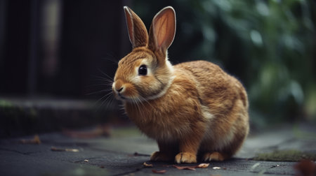 Sweet cute baby bunny. Generative AIの素材