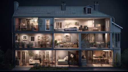 Real estate investment illustration. Generative AIの素材