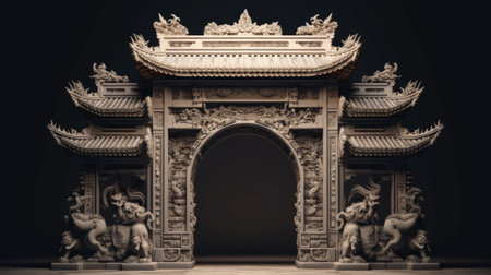 Traditional Chinese Arc. Generative AIの素材