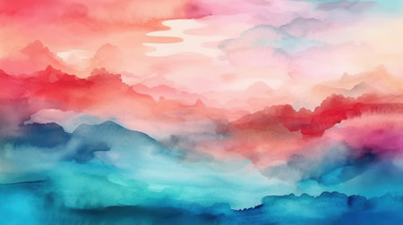 Abstract watercolor paint background. Generative AIの写真素材