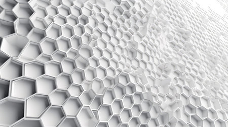 White silver geometric universal background. Generative AIの写真素材