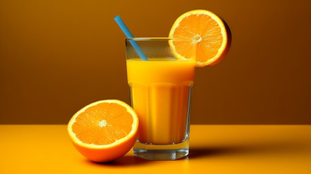 Fresh orange juice. Generative AIの素材