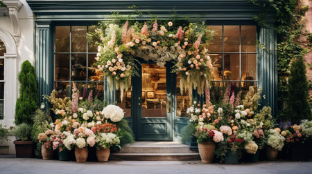 Stunning florist shop. Generative AIの素材
