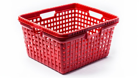 Grocery basket isolated on white background. Generative AIの素材