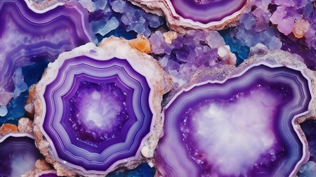 Natural geode stone background. Generative AIの素材