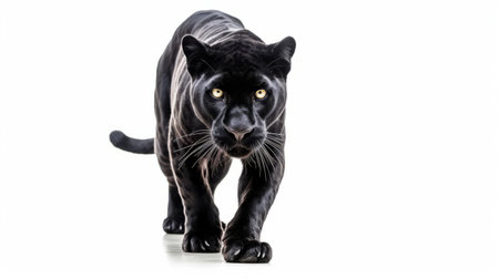 Panther isolated on white background. Generative AIの素材