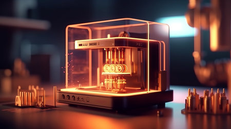 3D printer concept. Generative AIの素材