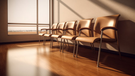 Chairs in the waiting room. Generative AIの素材