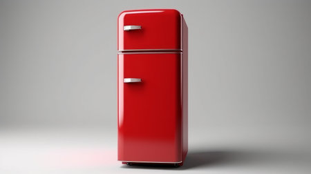 Fridge Isolated on White Background. Generative AIの素材