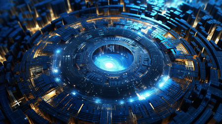 High technology background. Generative AIの素材