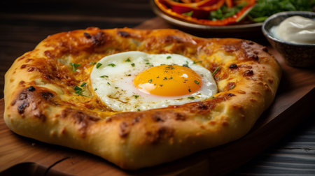 National Georgian cuisine food Khachapuri. Generative AIの素材